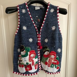 Festive Snowman Knit Vest